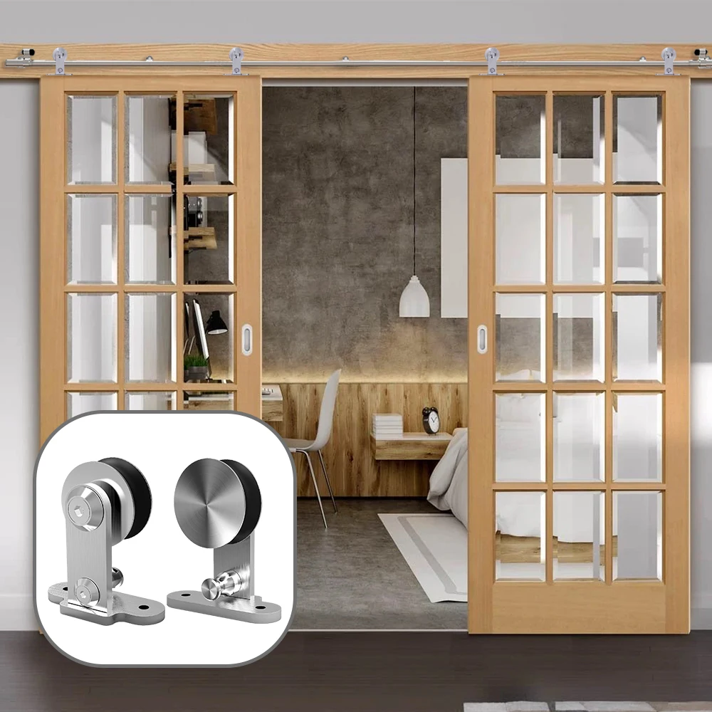 HACCER T-Shaped Stainless Steel Sliding Barn Door Hardware Glass and Wood Sliding Door Hardware Kit for Double Door 4-16FT
HACCER T-Shaped Stainless Steel Sliding Barn Door Hardware Glass and Wood Sliding Door Hardware Kit for Double Door 4-16FT
