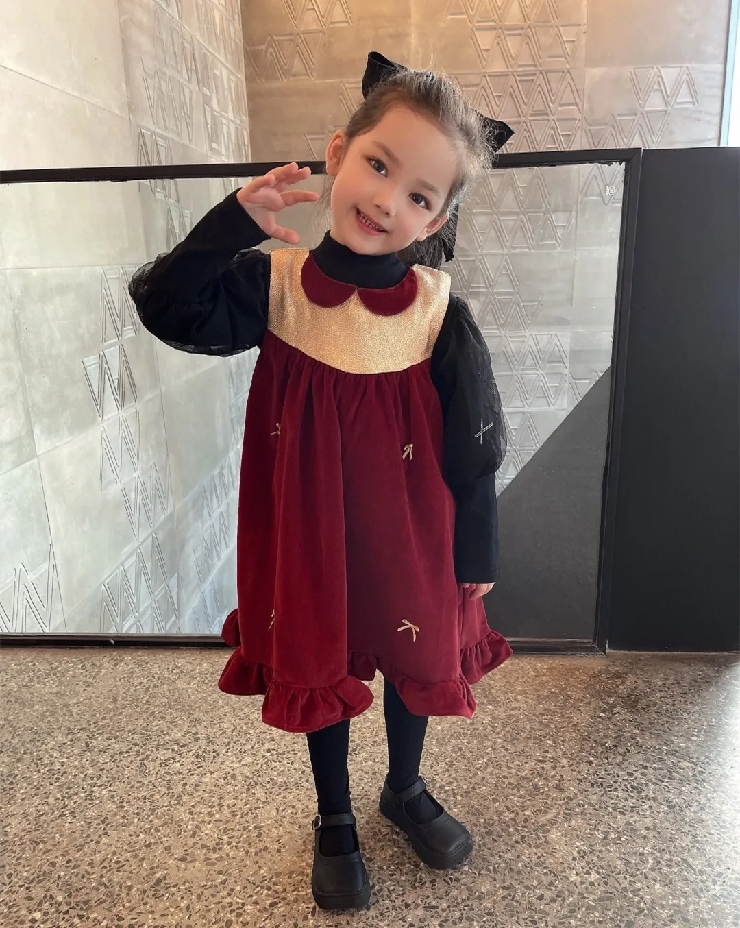 Kids Dresses Vest baby girls dress 2021 Autumn Winter Sweet velvet bow doll collar princess dress
Kids Dresses Vest baby girls dress 2021 Autumn Winter Sweet velvet bow doll collar princess dress