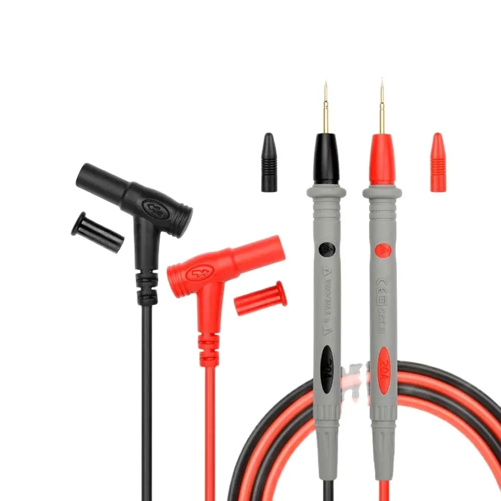 1 Pair Silicone Wire Universal Probe Test Leads Pin for Digital Multimeter Needle Tip 20A Multi Tester With battrey 2mm clip
1 Pair Silicone Wire Universal Probe Test Leads Pin for Digital Multimeter Needle Tip 20A Multi Tester With battrey 2mm clip