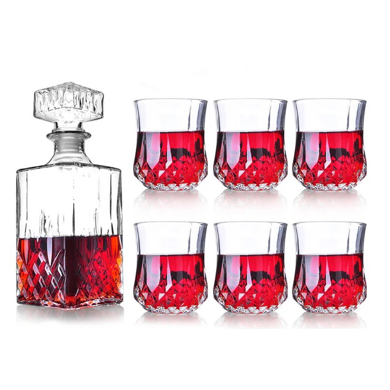 Hellodream luxury lead-free whiskey decanter set with 6 Pcs whiskey wine glass for Alcohol Bourbon Scotch 7 Pcs Set
Hellodream luxury lead-free whiskey decanter set with 6 Pcs whiskey wine glass for Alcohol Bourbon Scotch 7 Pcs Set