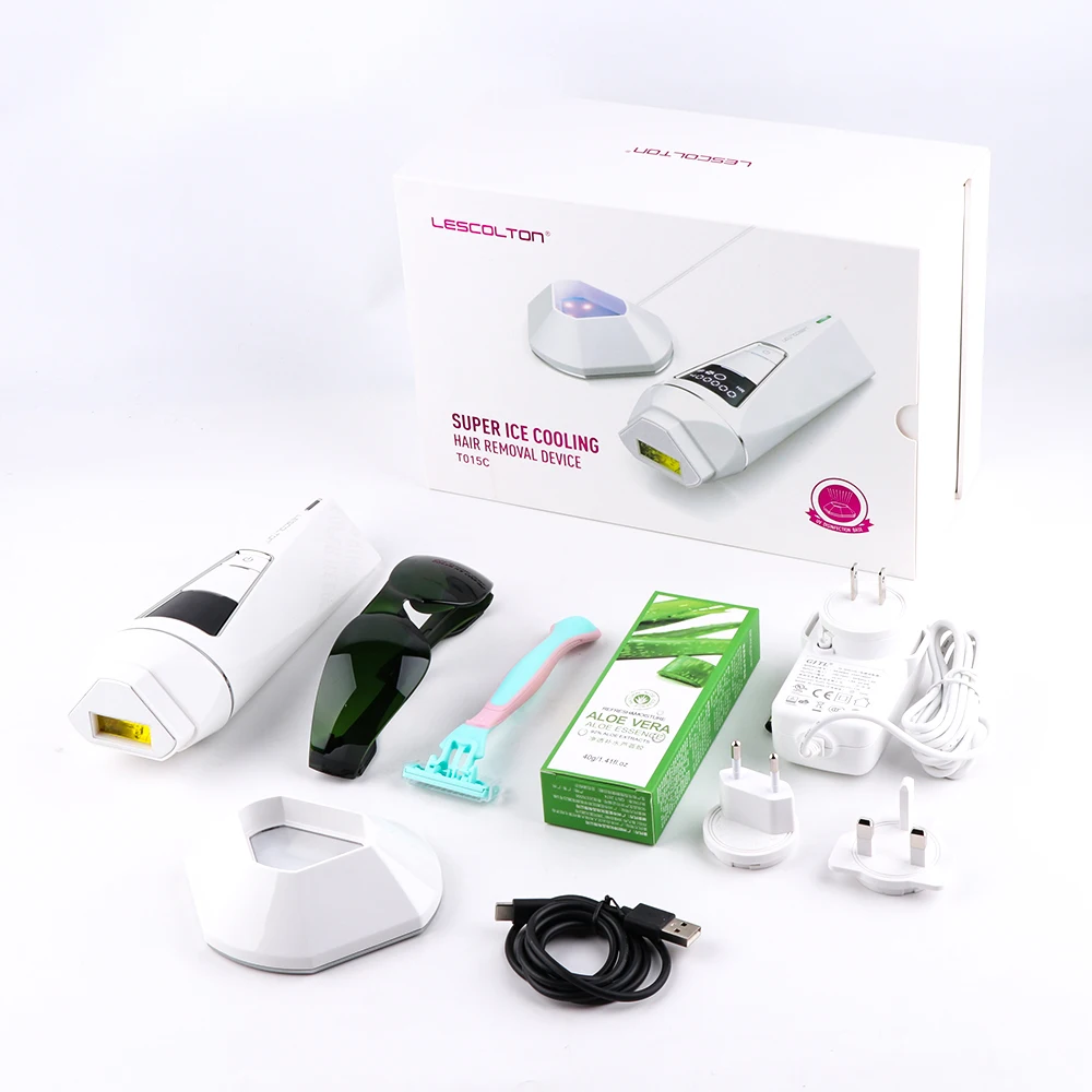 LESCOLTON IPL Hair Removal Laser Epilator For Women 400000 Flashes Ice Cold Photoepilator Permanent Hair Removal Machine-T015C 
LESCOLTON IPL Hair Removal Laser Epilator For Women 400000 Flashes Ice Cold Photoepilator Permanent Hair Removal Machine-T015C