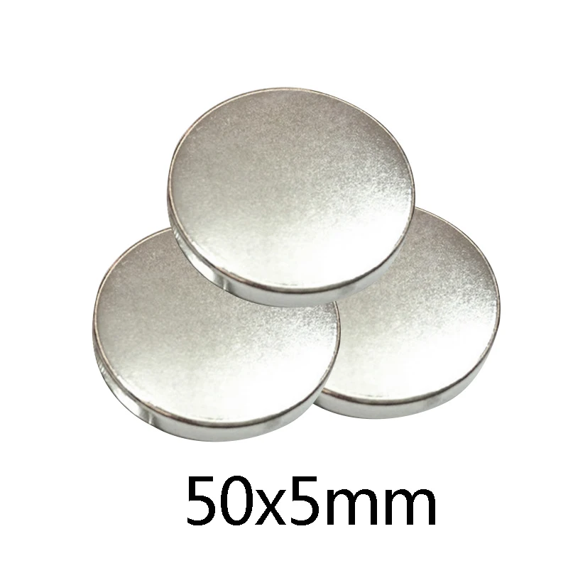 1/2PCS 50x5mm NdFeB Big Powerful Magnets N35 Permanent Round Magnet 50x5 mm Thick Neodymium Magnetic Super Strong 50*5 mm
1/2PCS 50x5mm NdFeB Big Powerful Magnets N35 Permanent Round Magnet 50x5 mm Thick Neodymium Magnetic Super Strong 50*5 mm