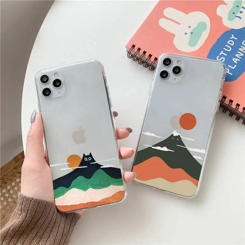 Art Abstract Mount Fuji landscape Phone Case Transparent for iPhone case 11 12 mini pro XS MAX 8 7 6 6S Plus X SE 2020 XR
Art Abstract Mount Fuji landscape Phone Case Transparent for iPhone case 11 12 mini pro XS MAX 8 7 6 6S Plus X SE 2020 XR
