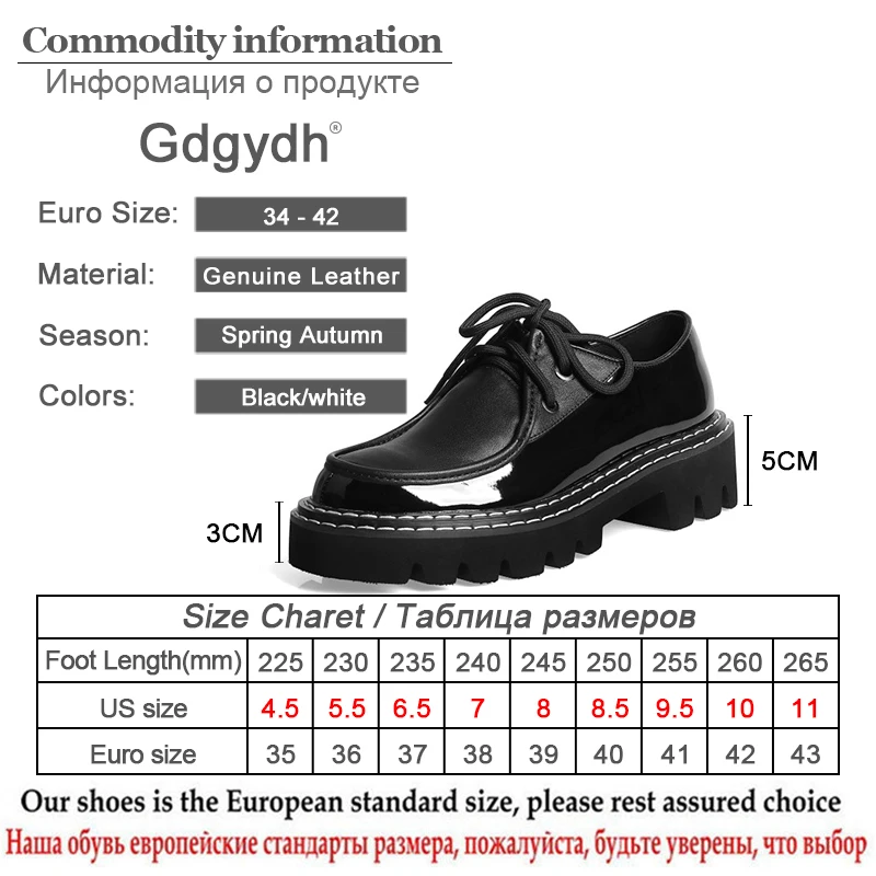 Gdgydh Black And White Platform Brogues Shoes Woman Genuine Leather Martens Women Punk Shoes Thick Bottom Lace Up Ladies Pumps
Gdgydh Black And White Platform Brogues Shoes Woman Genuine Leather Martens Women Punk Shoes Thick Bottom Lace Up Ladies Pumps