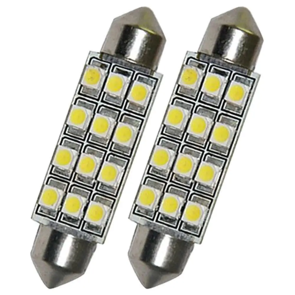 2 Pcs Car Dome Lights 12 3528-SMD LED Bulb Light Interior Festoon Lamp 42mm White Car Decorative Lamps
2 Pcs Car Dome Lights 12 3528-SMD LED Bulb Light Interior Festoon Lamp 42mm White Car Decorative Lamps