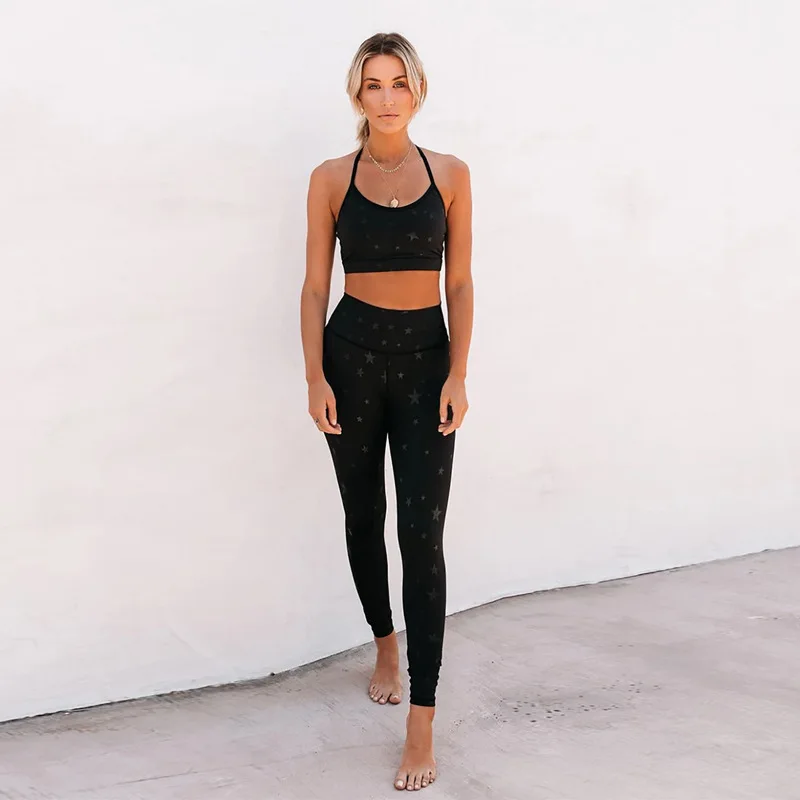 Fitness sports Yoga garment hollow top star leopard print breathable quick drying high elastic Yoga garment 261002
Fitness sports Yoga garment hollow top star leopard print breathable quick drying high elastic Yoga garment 261002