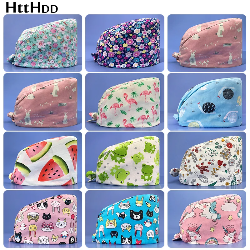 htthdd new unisex fashion multicolor printing beauty salon nursing cap cotton breathable adjustable pet cap laboratory work hats
htthdd new unisex fashion multicolor printing beauty salon nursing cap cotton breathable adjustable pet cap laboratory work hats