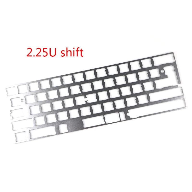 Silver 60% Aluminum Mechanical Keyboard Plate Support GK64 DZ60 GH60 Support Split Spacebar 2U/2.25U Spacebar
Silver 60% Aluminum Mechanical Keyboard Plate Support GK64 DZ60 GH60 Support Split Spacebar 2U/2.25U Spacebar