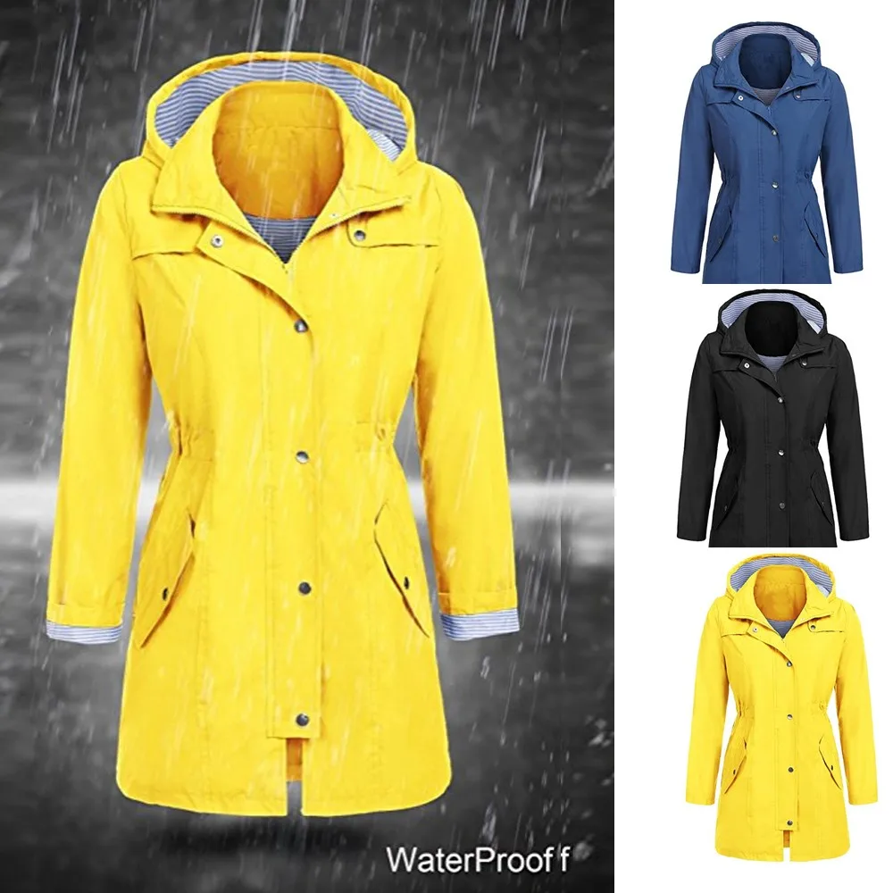 Women's Solid Raincoat Waterproof Windproof Rain Jacket Outdoor Hooded Rain coat Camping Tour Capa de chuva Hot Dropshipping /d
Women's Solid Raincoat Waterproof Windproof Rain Jacket Outdoor Hooded Rain coat Camping Tour Capa de chuva Hot Dropshipping /d