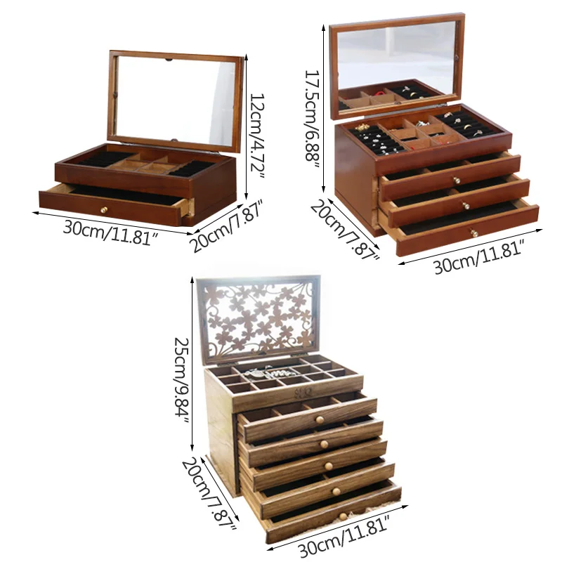 Wooden Storage Jewelry Box Solid Wood Hand Jewelry Box Drawer Flannel Multilayer Jewelry Box Women Makeup Tools Container Box
Wooden Storage Jewelry Box Solid Wood Hand Jewelry Box Drawer Flannel Multilayer Jewelry Box Women Makeup Tools Container Box