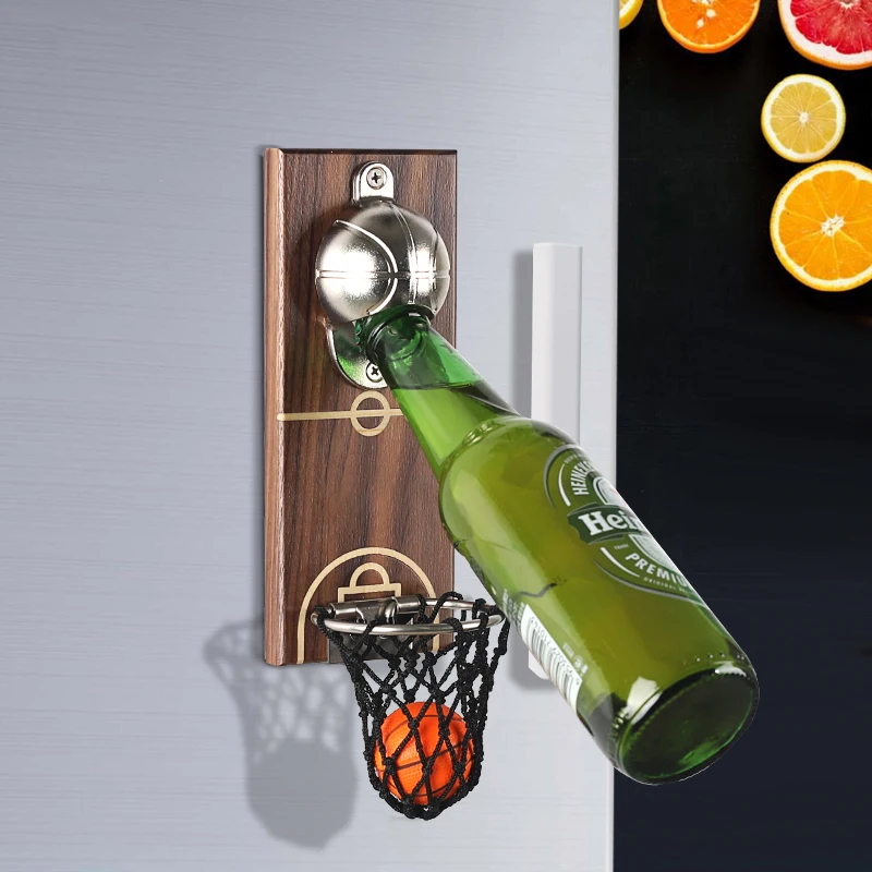 Basketball Board Net Bottle Opener Wall-mounted Magnetic Bottle Opener Refrigerator Wooden Decoration Crafts Kitchen Gadgets 
Basketball Board Net Bottle Opener Wall-mounted Magnetic Bottle Opener Refrigerator Wooden Decoration Crafts Kitchen Gadgets