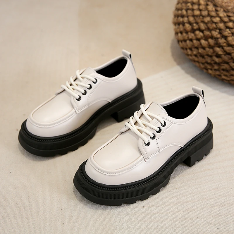 Platform Oxfords Women Loafers 2022 Spring Autumn Derby Shoes Casual Leather Flats Women New Fashion Black Beige Oxford Shoes
Platform Oxfords Women Loafers 2022 Spring Autumn Derby Shoes Casual Leather Flats Women New Fashion Black Beige Oxford Shoes