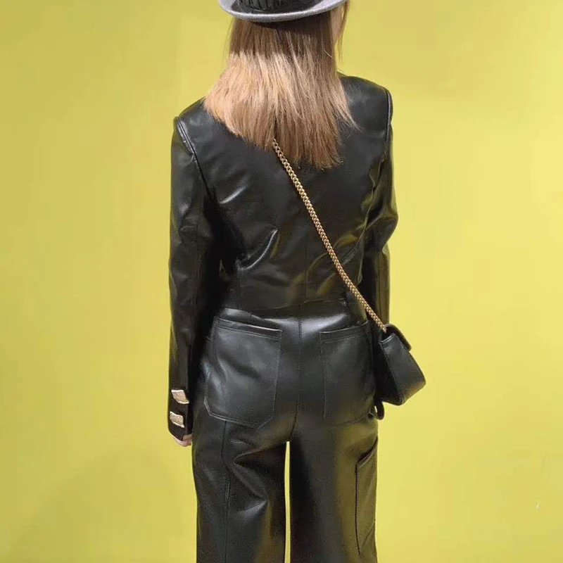 New Fashion Women 2021 Coat Spring Genuine Leather Jacket Turn-Down Collar Clothes Short Style Sheepskin Overcoat Ladies
New Fashion Women 2021 Coat Spring Genuine Leather Jacket Turn-Down Collar Clothes Short Style Sheepskin Overcoat Ladies