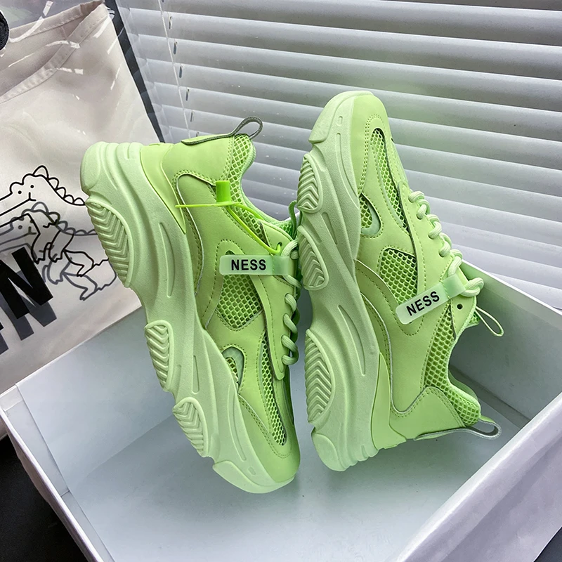 2021 Sneakers Women Fashion Breathable Mesh Platform Shoes Women Casual Lace-Up Thick Sole Chunky Sneakers Woman Basket Femme
2021 Sneakers Women Fashion Breathable Mesh Platform Shoes Women Casual Lace-Up Thick Sole Chunky Sneakers Woman Basket Femme