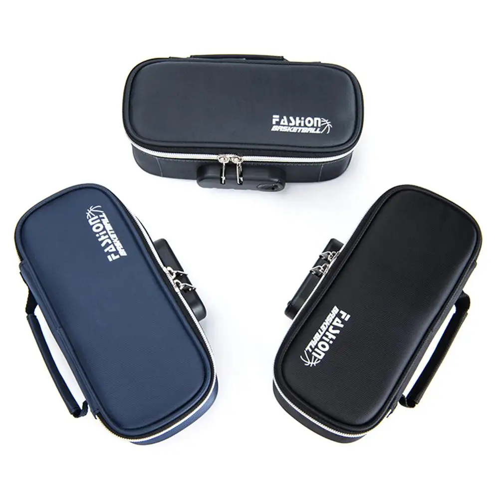 Pencil Case Stationery Storage Handheld Pen Pouch Bag Compartments Double Zipper Portable Pencil Case with Password Lock 
Pencil Case Stationery Storage Handheld Pen Pouch Bag Compartments Double Zipper Portable Pencil Case with Password Lock