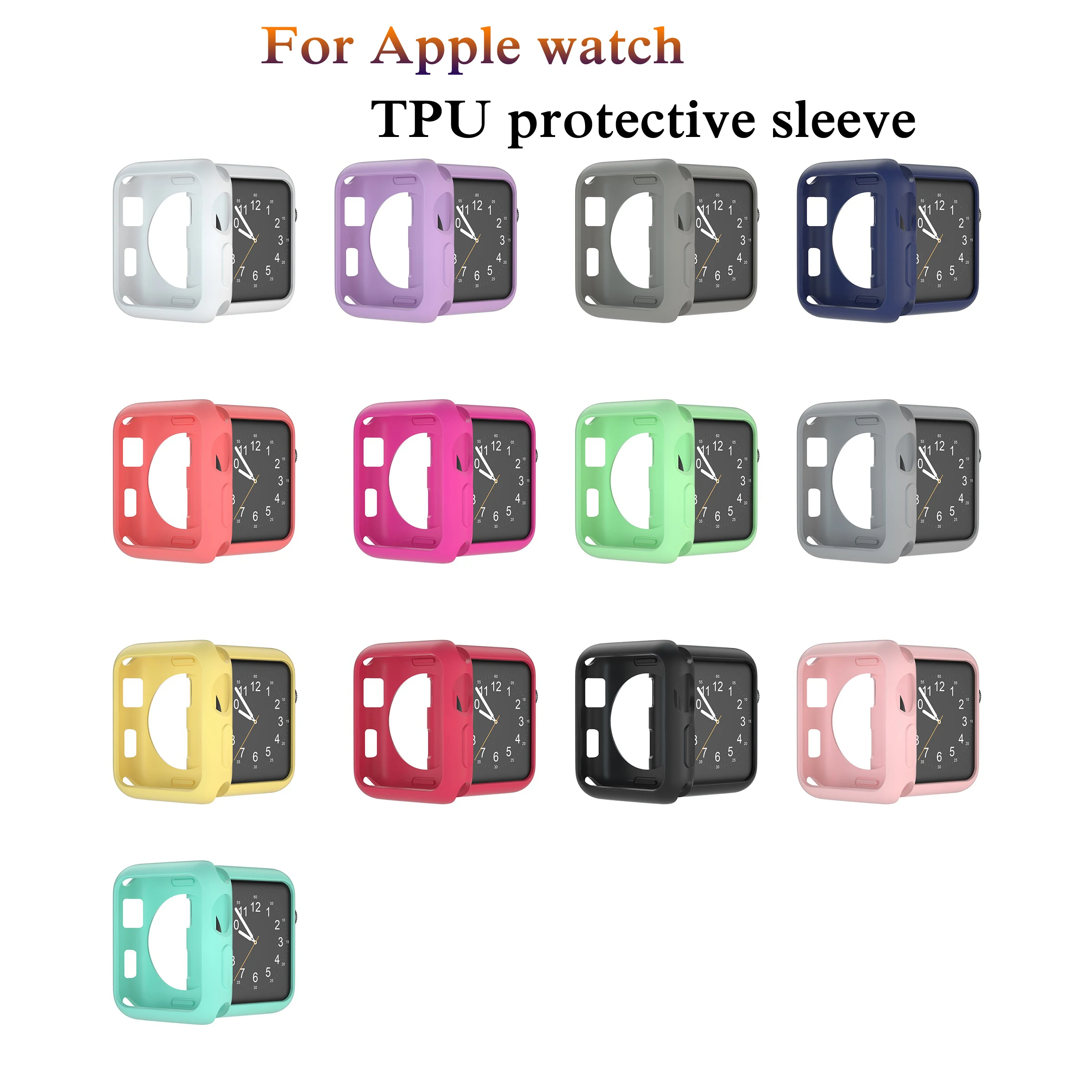 soft silicone case for Apple Watch Band series 3 2 1 40 44MM Watch bracelet series 1 2 3 protection 42mm 38mm strap accessories
soft silicone case for Apple Watch Band series 3 2 1 40 44MM Watch bracelet series 1 2 3 protection 42mm 38mm strap accessories
