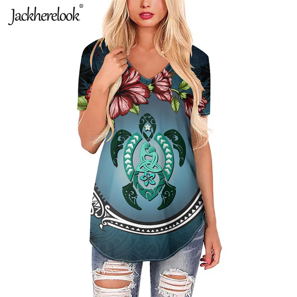 Женская Повседневная Блузка jackhereluk, свободная Гавайская блузка с принтом в виде черепашек Гибискус Полинезии, с v-образным вырезом, Blusas Mujer De ... 
Женская Повседневная Блузка jackhereluk, свободная Гавайская блузка с принтом в виде черепашек Гибискус Полинезии, с v-образным вырезом, Blusas Mujer De ...