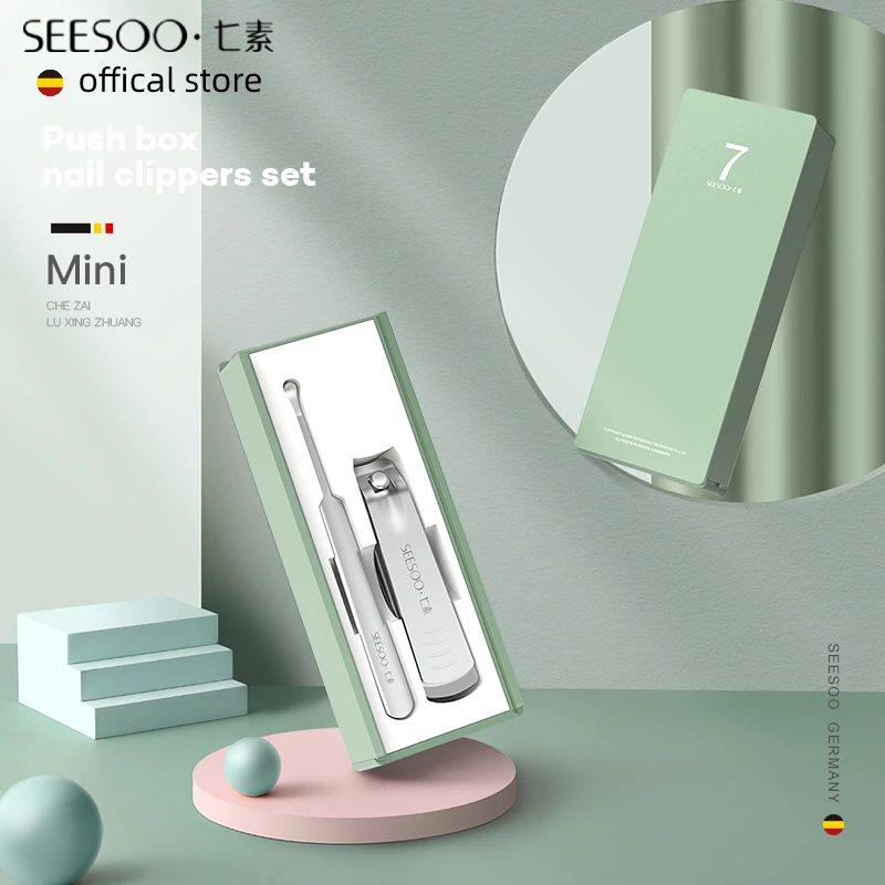 Seesoo Minni Manicure Set Nail Clippers Earpick Cleaning Nail Files Portable Set Durable Fingernail Cutter Pedicure Nail Tool
Seesoo Minni Manicure Set Nail Clippers Earpick Cleaning Nail Files Portable Set Durable Fingernail Cutter Pedicure Nail Tool