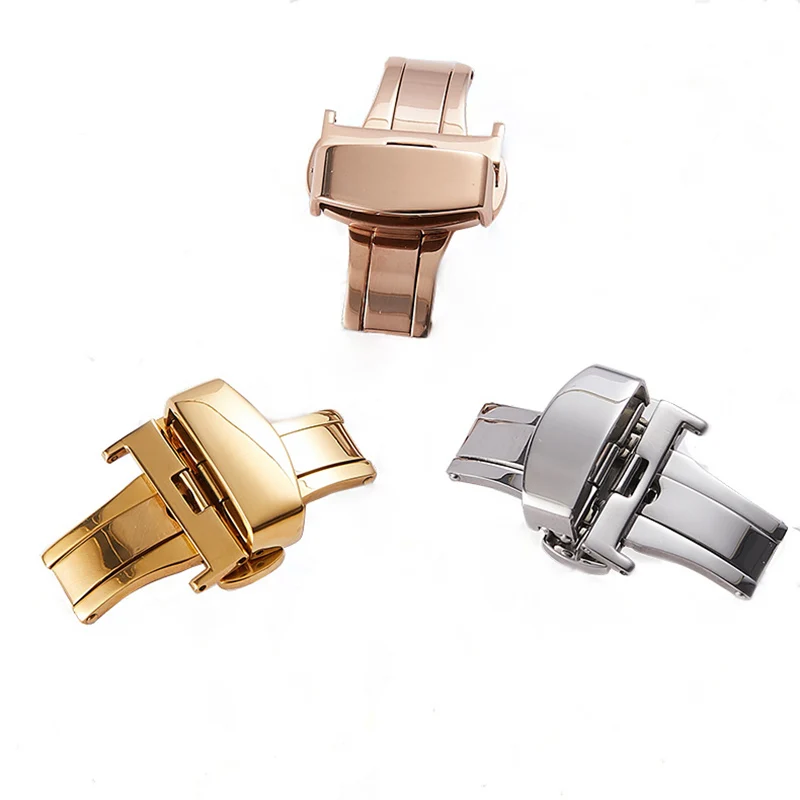 Butterfly Buckle Watch Band Double Push Button Fold Strap Buckle Clasp Replacement 18 20 22mm Rose Gold Silver for Watchband
Butterfly Buckle Watch Band Double Push Button Fold Strap Buckle Clasp Replacement 18 20 22mm Rose Gold Silver for Watchband