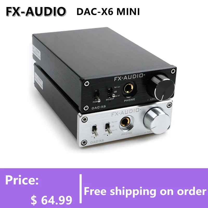 NEW FX-AUDIO DAC-X6 MINI HiFi 2.0 Digital Audio Decoder DAC Input USB/Coaxial/Optical Output RCA/ Amplifier 24Bit/96KHz DC12V
NEW FX-AUDIO DAC-X6 MINI HiFi 2.0 Digital Audio Decoder DAC Input USB/Coaxial/Optical Output RCA/ Amplifier 24Bit/96KHz DC12V
