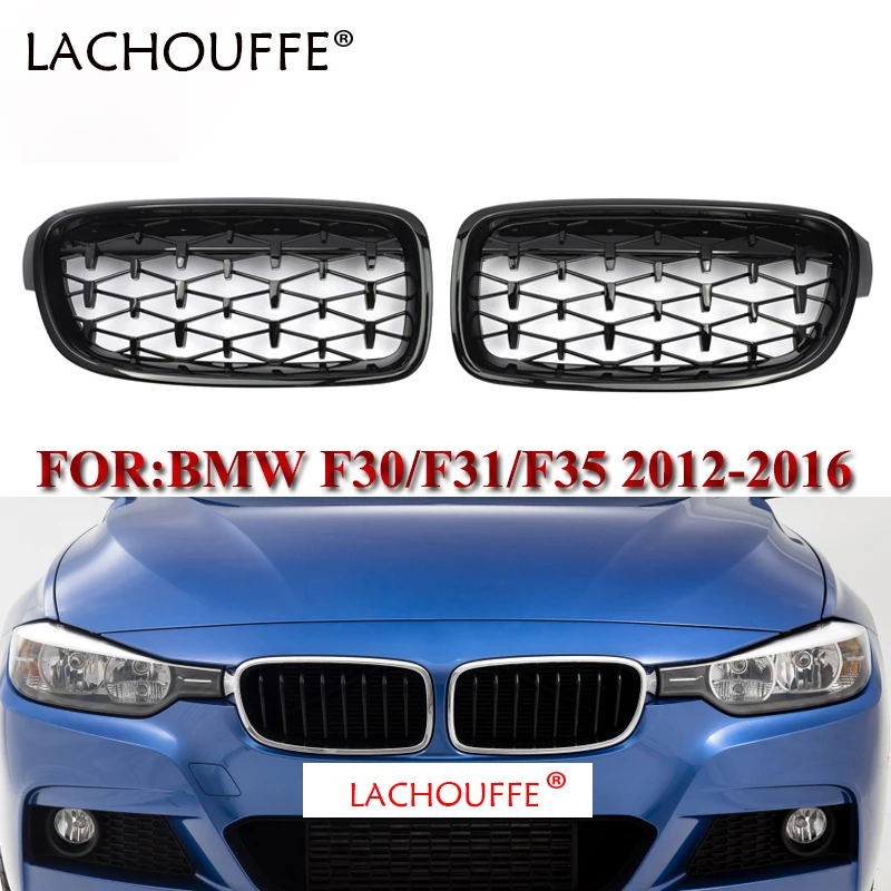 Автостайлинг LACHOUFFE гоночные грили передняя черная фотолампа для BMW F30 F31 F35 320i 328i 335i