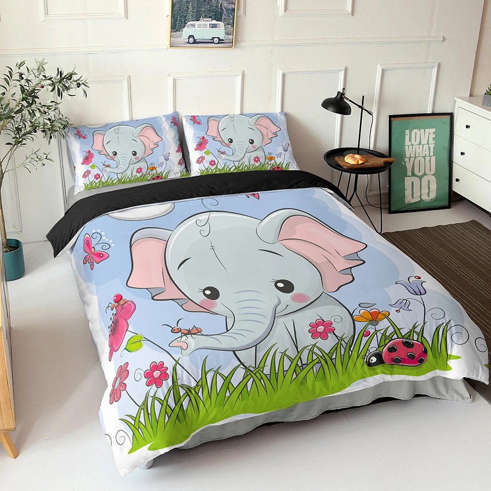 2/3pcs Bedding Set 3D Elephant Printed Bed Sets Cartoon Duvet Cover European size King Queen Quilt Cover Comforter Cover for Kid
2/3pcs Bedding Set 3D Elephant Printed Bed Sets Cartoon Duvet Cover European size King Queen Quilt Cover Comforter Cover for Kid