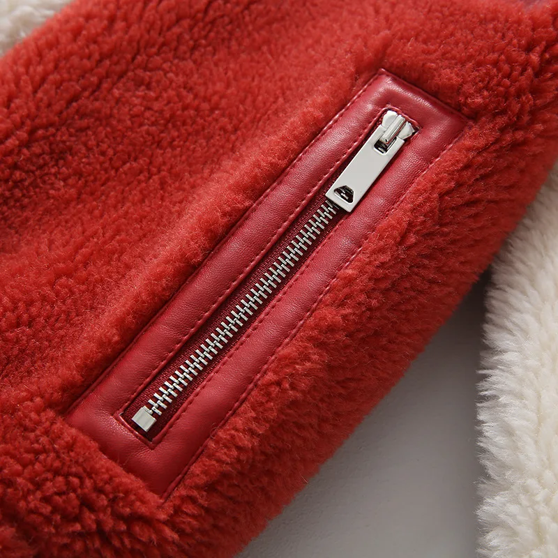 Sheep Coats Real Fur Women Jackets Patchwork Zipper Pockets Short Winter Overcoats Female Warm Casual Wool Outwear
Sheep Coats Real Fur Women Jackets Patchwork Zipper Pockets Short Winter Overcoats Female Warm Casual Wool Outwear