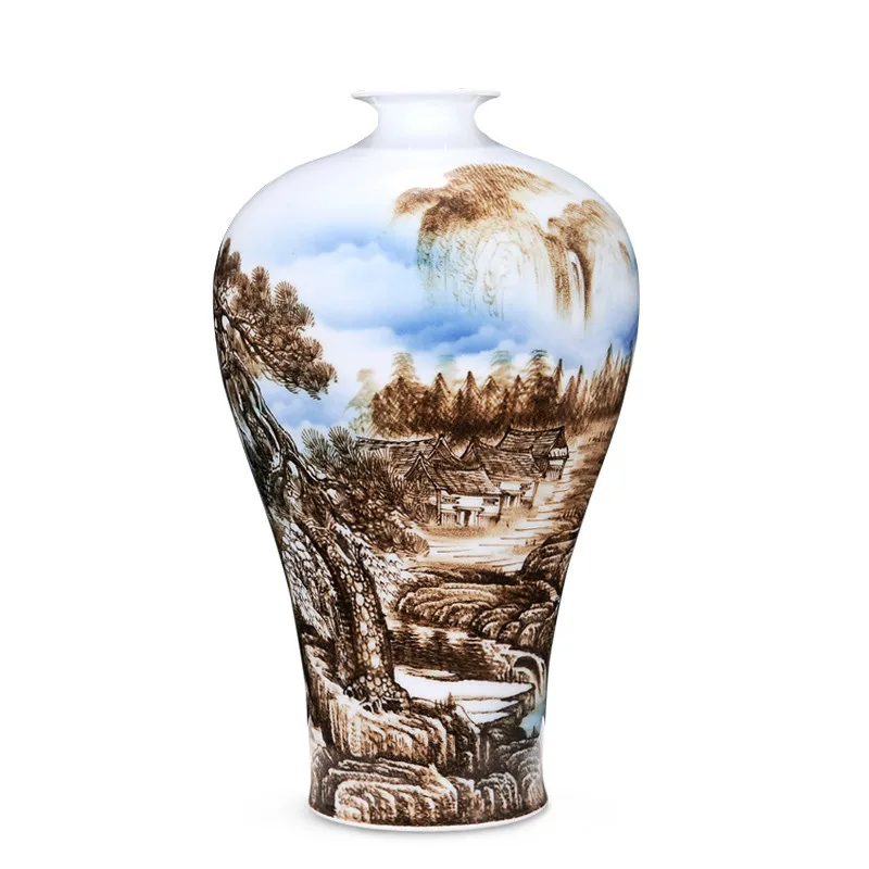Collection Jingdezhen Ceramic Master Handpainted Landscape Fairyland Fine Porcelain Decorative Flower Vase
Collection Jingdezhen Ceramic Master Handpainted Landscape Fairyland Fine Porcelain Decorative Flower Vase