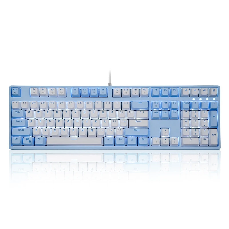 SPYSELF 108 Keys Mechanical Gaming Keyboard LED Backlight Keyboard USB Wired Keyboard Blue Switch for PC Laptop Desktop
SPYSELF 108 Keys Mechanical Gaming Keyboard LED Backlight Keyboard USB Wired Keyboard Blue Switch for PC Laptop Desktop