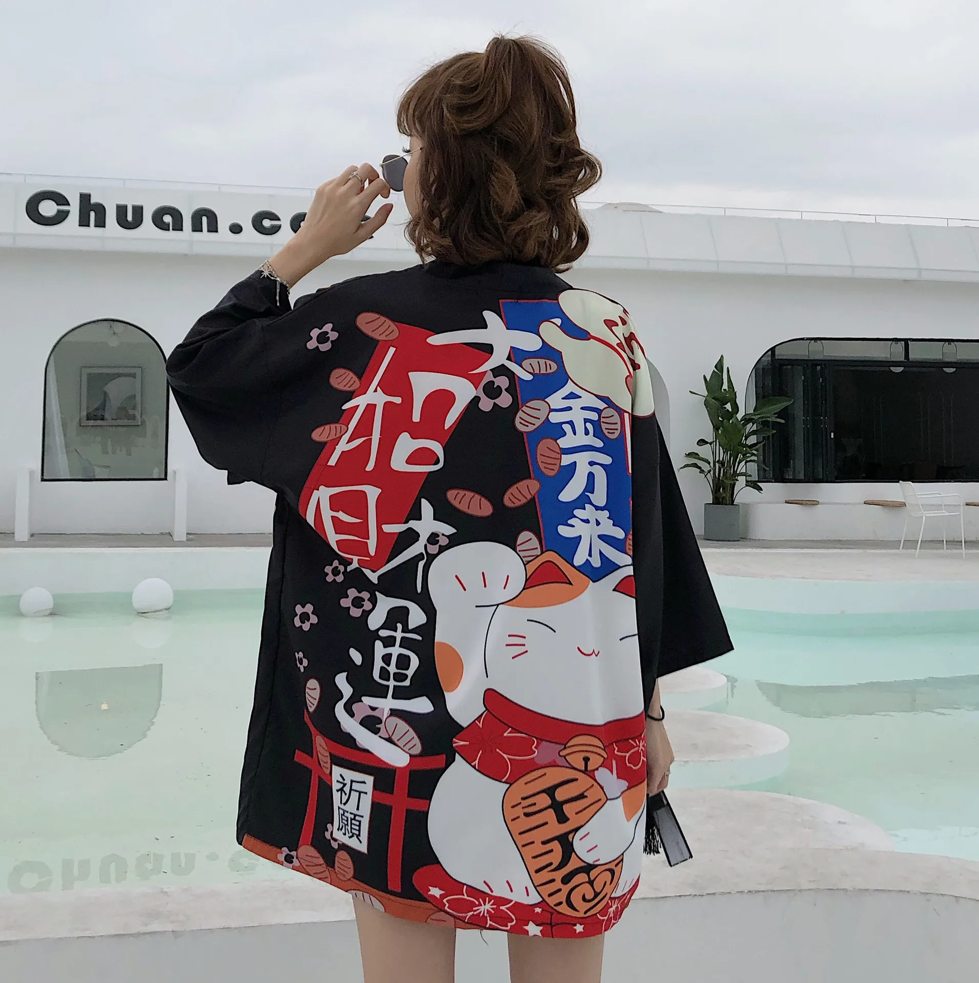 Japanese Traditional Cat Print Summer Women Kimono Cardigan Harajuku Kawaii Haori Cute Shirt Yukata for Femme Vintage Streetwear
Japanese Traditional Cat Print Summer Women Kimono Cardigan Harajuku Kawaii Haori Cute Shirt Yukata for Femme Vintage Streetwear