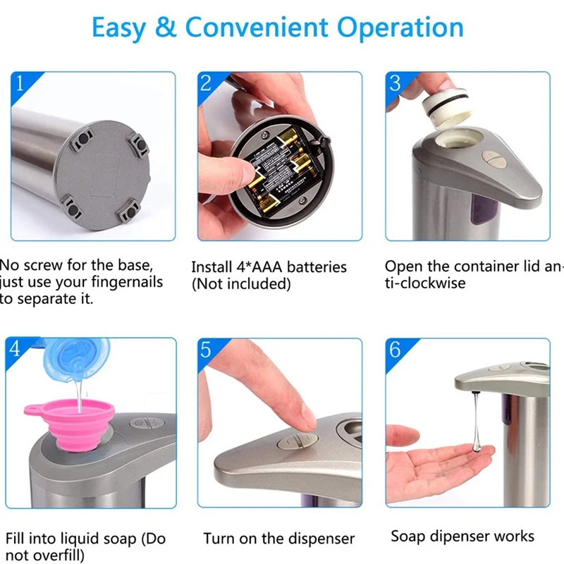 Automatic Soap Dispenser, Bathroom Stainless Steel Wire Drawing Non-Contact Automatic Soap Dispenser
Automatic Soap Dispenser, Bathroom Stainless Steel Wire Drawing Non-Contact Automatic Soap Dispenser
