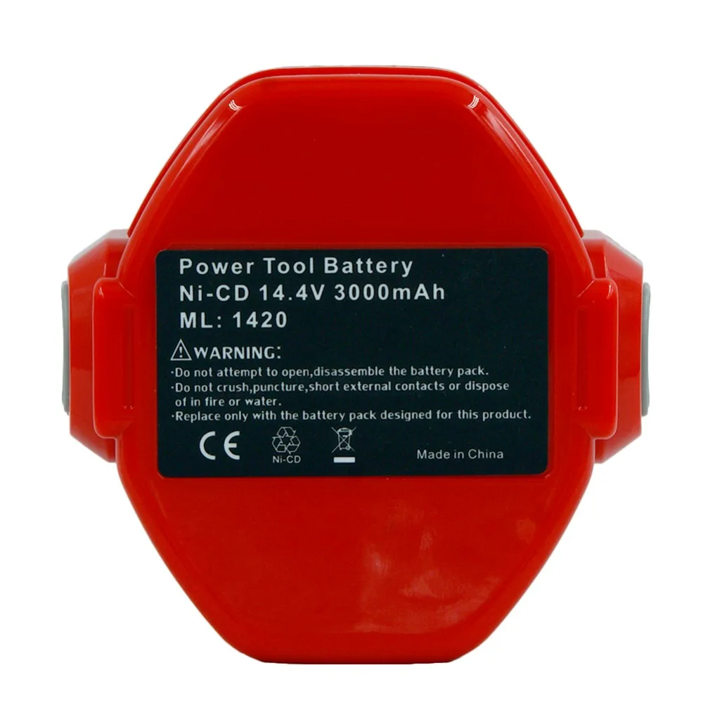 PA14 Power Tools Rechargeable Battery 3.0Ah Ni-CD for Makita 14.4V Cordless Drills screwdriver Battery 1420 1433 1434 1435 6337D
PA14 Power Tools Rechargeable Battery 3.0Ah Ni-CD for Makita 14.4V Cordless Drills screwdriver Battery 1420 1433 1434 1435 6337D
