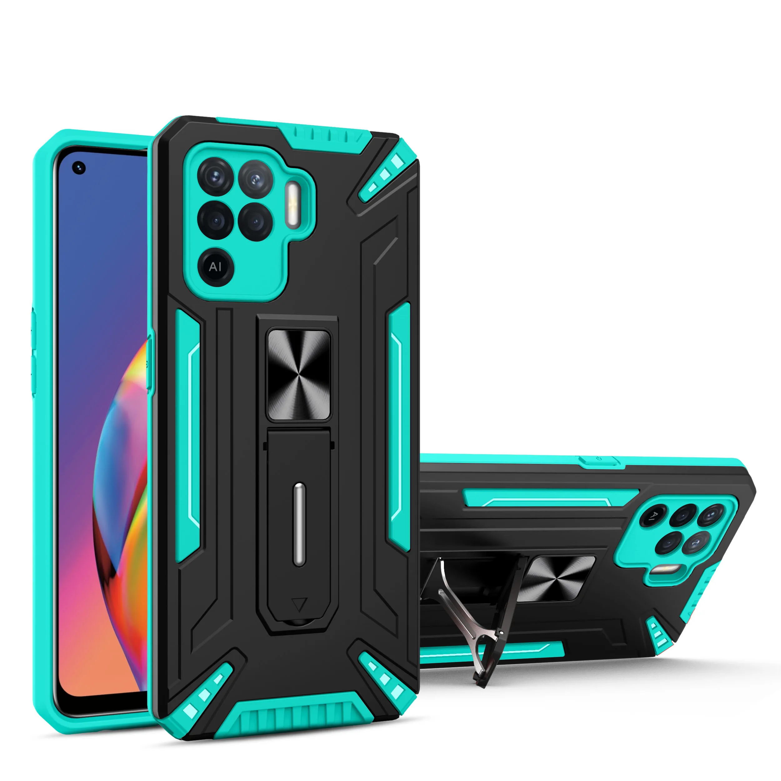 Phone Case For Oppo Reno 5 4 4F 5F Lite F17 F19 Pro Luxury Shockproof Anti-fall Protection Magnetic Armor invisible stent Cover 
Phone Case For Oppo Reno 5 4 4F 5F Lite F17 F19 Pro Luxury Shockproof Anti-fall Protection Magnetic Armor invisible stent Cover