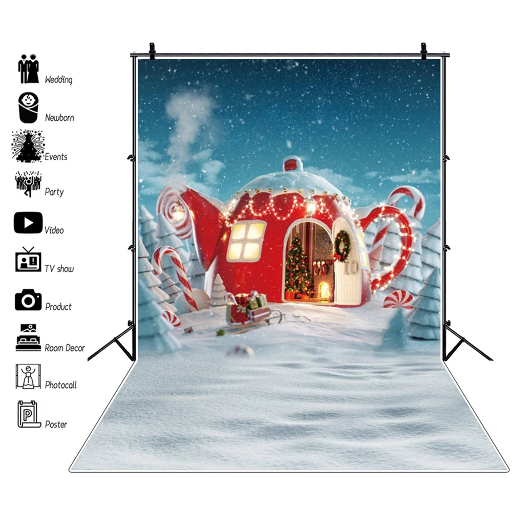 Christmas Background Winter Candy Bar Lollipop Snow Snowflake House Photography Backdrops Photozone Photophone Photo Shoot Booth
Christmas Background Winter Candy Bar Lollipop Snow Snowflake House Photography Backdrops Photozone Photophone Photo Shoot Booth