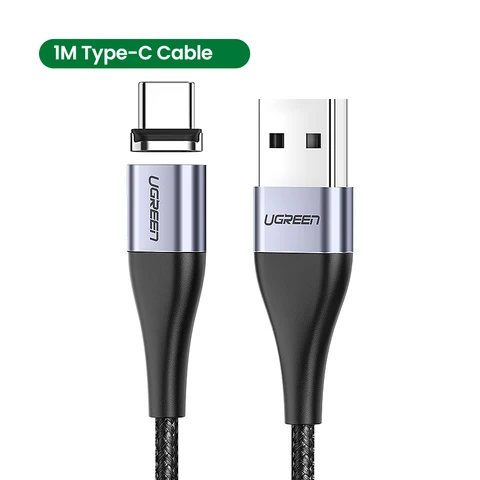 Ugreen Magnetic USB зарядка кабеля тип C Micro USB Телефон Магнит зарядное устройство Micro USB для шнура для мобильного телефона Xiaomi 3A