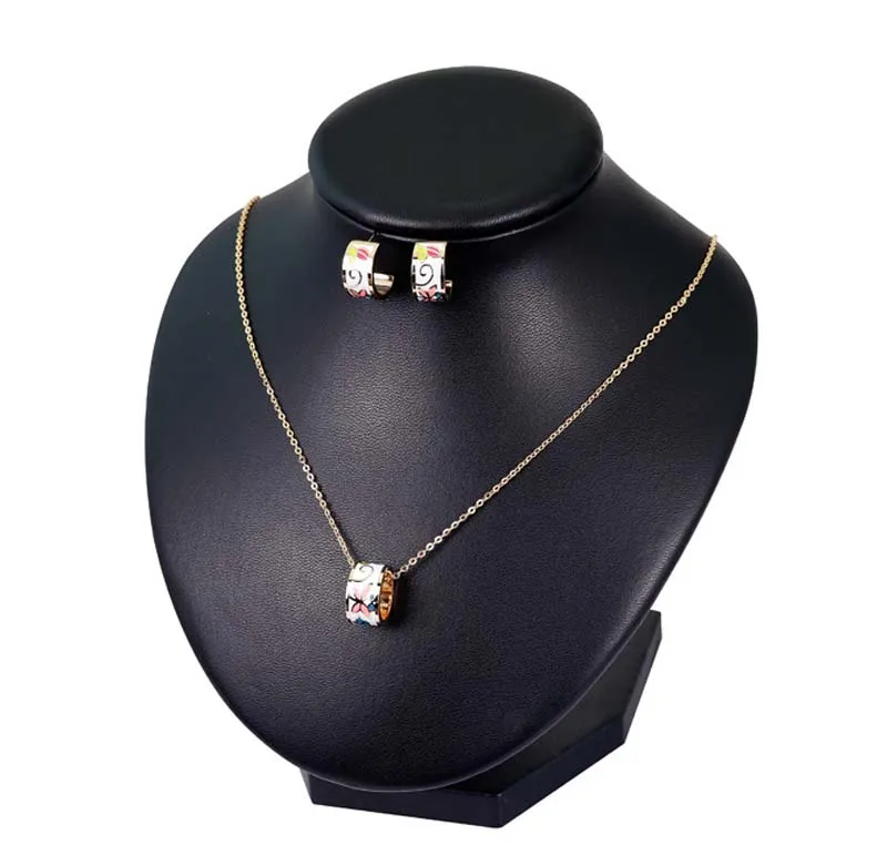 MECHOSEN Fashion 585 Rose Gold Colorful Butterfly Flowers Enamel Necklace Earring Jewelry Set Women Party Accessories Gifts 2019 | Украшения