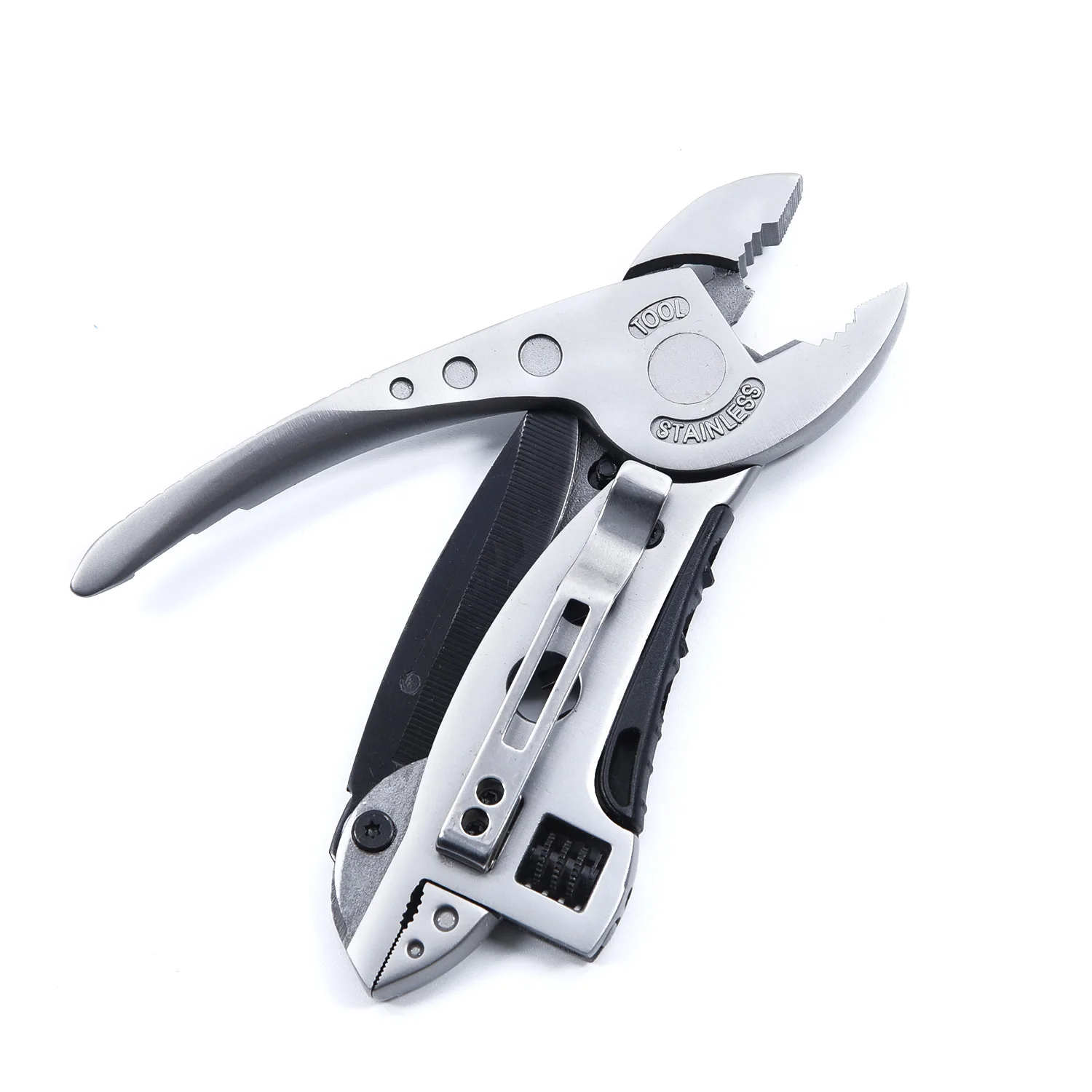 Multi-tool Pliers Stainless Steel Jaw Screwdriver Adjustable Wrench Cutter Portable Pocket Tool Outdoor Camping Survival Tool
Multi-tool Pliers Stainless Steel Jaw Screwdriver Adjustable Wrench Cutter Portable Pocket Tool Outdoor Camping Survival Tool
