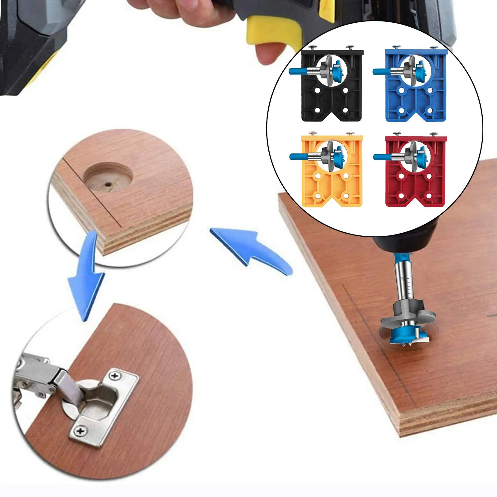 Hinge Drilling Jig Guide Locator Hole Opener 35mm Hole Puncher Locator Hinge Boring Jig DIY Tool for Woodworking
Hinge Drilling Jig Guide Locator Hole Opener 35mm Hole Puncher Locator Hinge Boring Jig DIY Tool for Woodworking