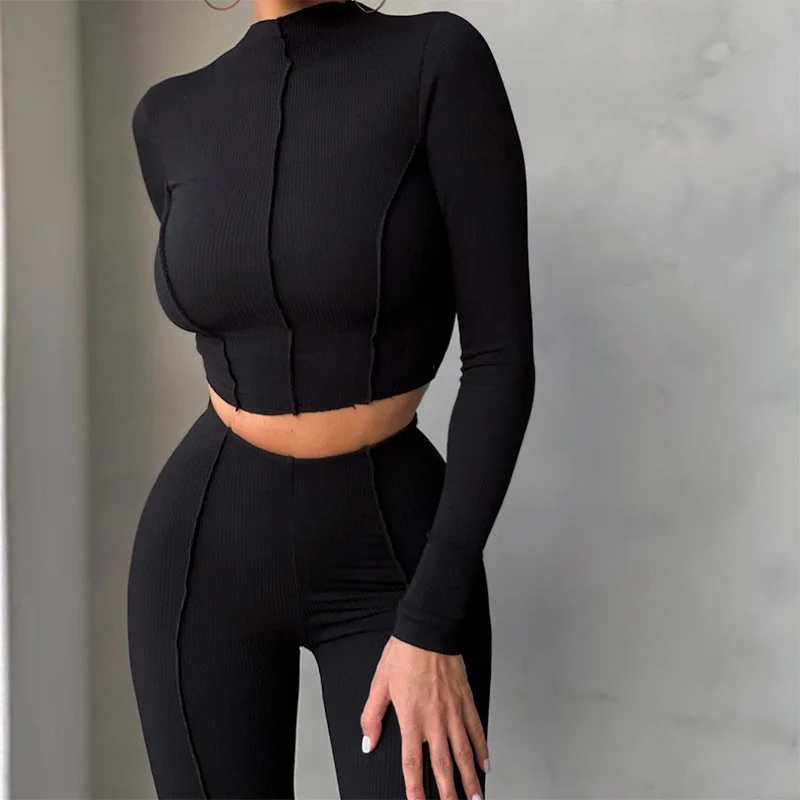 Autumn Women Tracksuit Matching Set Patchwork Knit Ribbed Sportsuit High Waist Autumn Clothes For Women Outfit
Autumn Women Tracksuit Matching Set Patchwork Knit Ribbed Sportsuit High Waist Autumn Clothes For Women Outfit