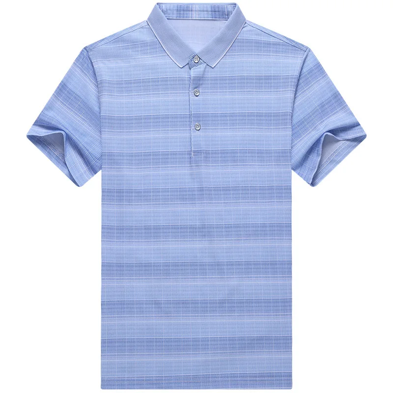 Summer men's clothing, color-stripe striped POLO shirt, business casual POLO shirt, short-sleeved plus size POLO shirt 
Summer men's clothing, color-stripe striped POLO shirt, business casual POLO shirt, short-sleeved plus size POLO shirt