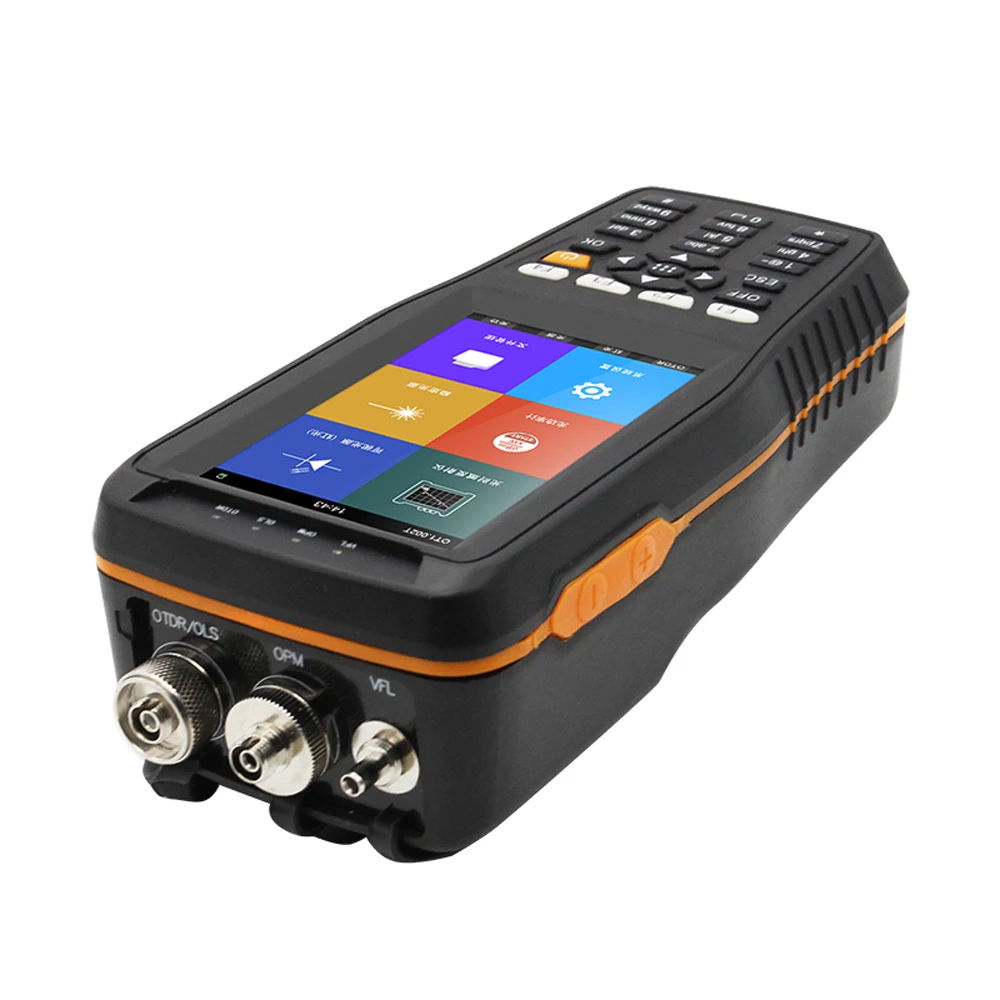 TM290 OTDR Portable Line Tester Fiber Fault Locator Optical Time Domain Reflectometer Built-in VFL OPM OLS Touched Screen
TM290 OTDR Portable Line Tester Fiber Fault Locator Optical Time Domain Reflectometer Built-in VFL OPM OLS Touched Screen