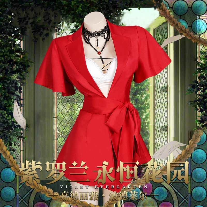 Anime Violet Evergarden Cattleya Baudelair Sexy Red Outfit Dress Party Uniform Cosplay Costume Women Halloween FreeShipping 2020
Anime Violet Evergarden Cattleya Baudelair Sexy Red Outfit Dress Party Uniform Cosplay Costume Women Halloween FreeShipping 2020