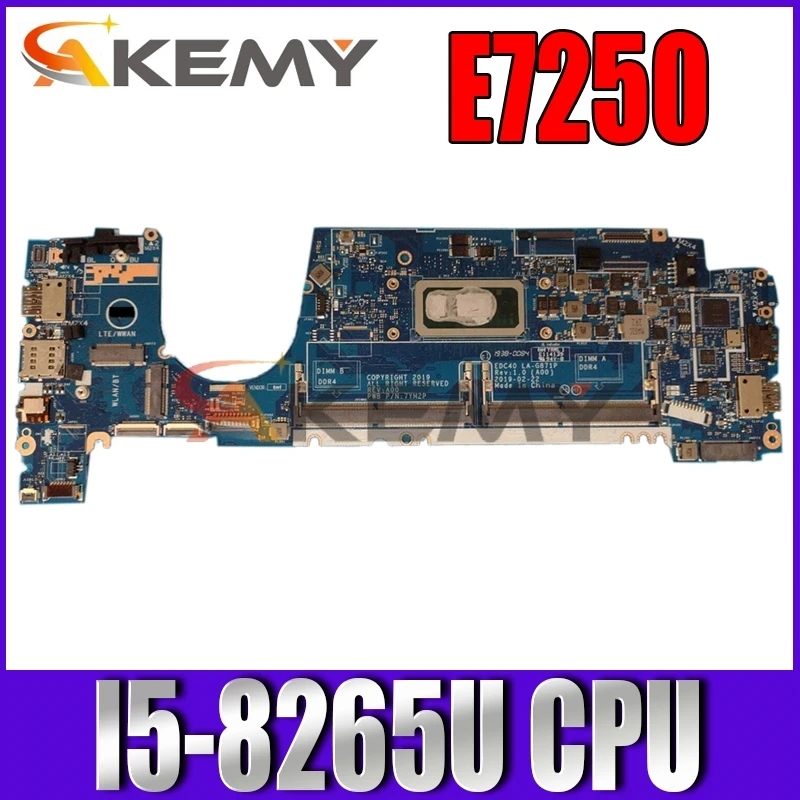 Материнская плата для ноутбука DELL E7250 CN-0WRHWP 0WRHWP LA-G871P с SRFFX I5-8265U 100% работает хорошо
Материнская плата для ноутбука DELL E7250 CN-0WRHWP 0WRHWP LA-G871P с SRFFX I5-8265U 100% работает хорошо