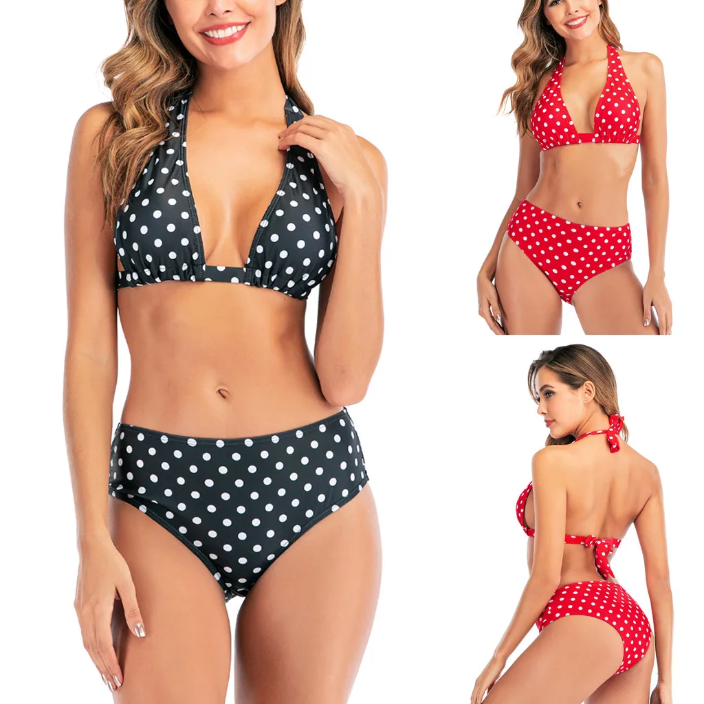 Sexy Bikini Set Women Dot Print Bandage Swimsuit Hight Waist Swimwear Push-Up Bikinis Bathing Suit 2020 Beachwear biquini 
Sexy Bikini Set Women Dot Print Bandage Swimsuit Hight Waist Swimwear Push-Up Bikinis Bathing Suit 2020 Beachwear biquini