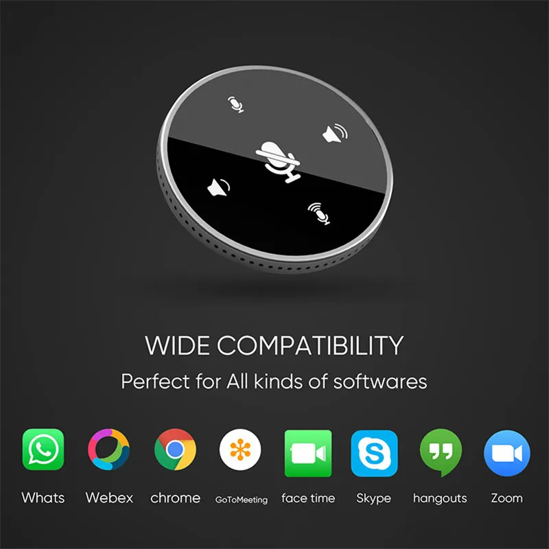 USB Conference Microphone,Omnidirectional PC Computer Condenser Mic with Mute Button for Meeting/Class Plug & Play
USB Conference Microphone,Omnidirectional PC Computer Condenser Mic with Mute Button for Meeting/Class Plug & Play