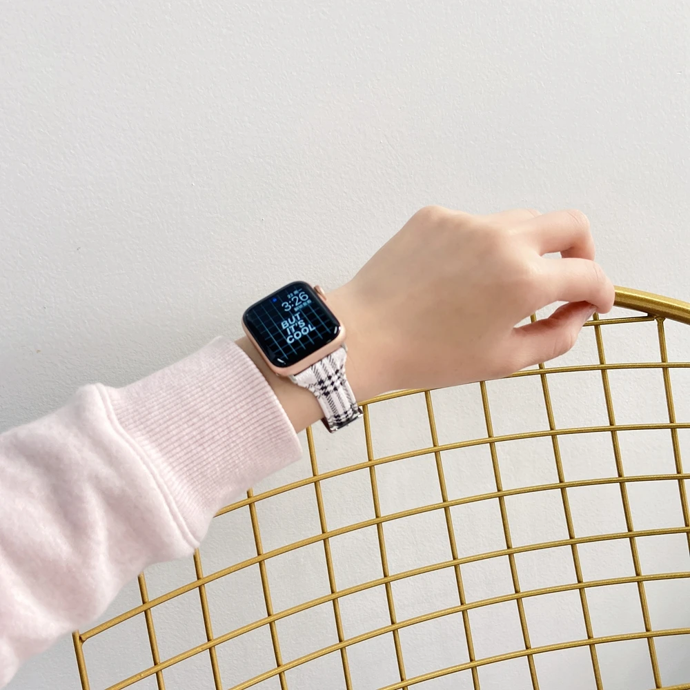 Отличная Петля из натуральной кожи для Apple Watch Band 40 мм 44 ремешок iwatch 38 42 series 1 2 3 4 5 6 se