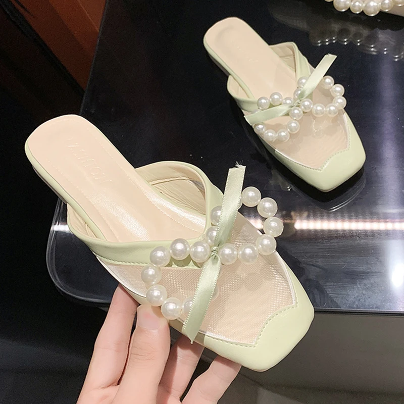 Women Slippers Fashion Summer Mules Shoes 2021 Square Heels String Bead Casual Shoes Female Slippers Flip Flops Shoes For Ladies
Women Slippers Fashion Summer Mules Shoes 2021 Square Heels String Bead Casual Shoes Female Slippers Flip Flops Shoes For Ladies