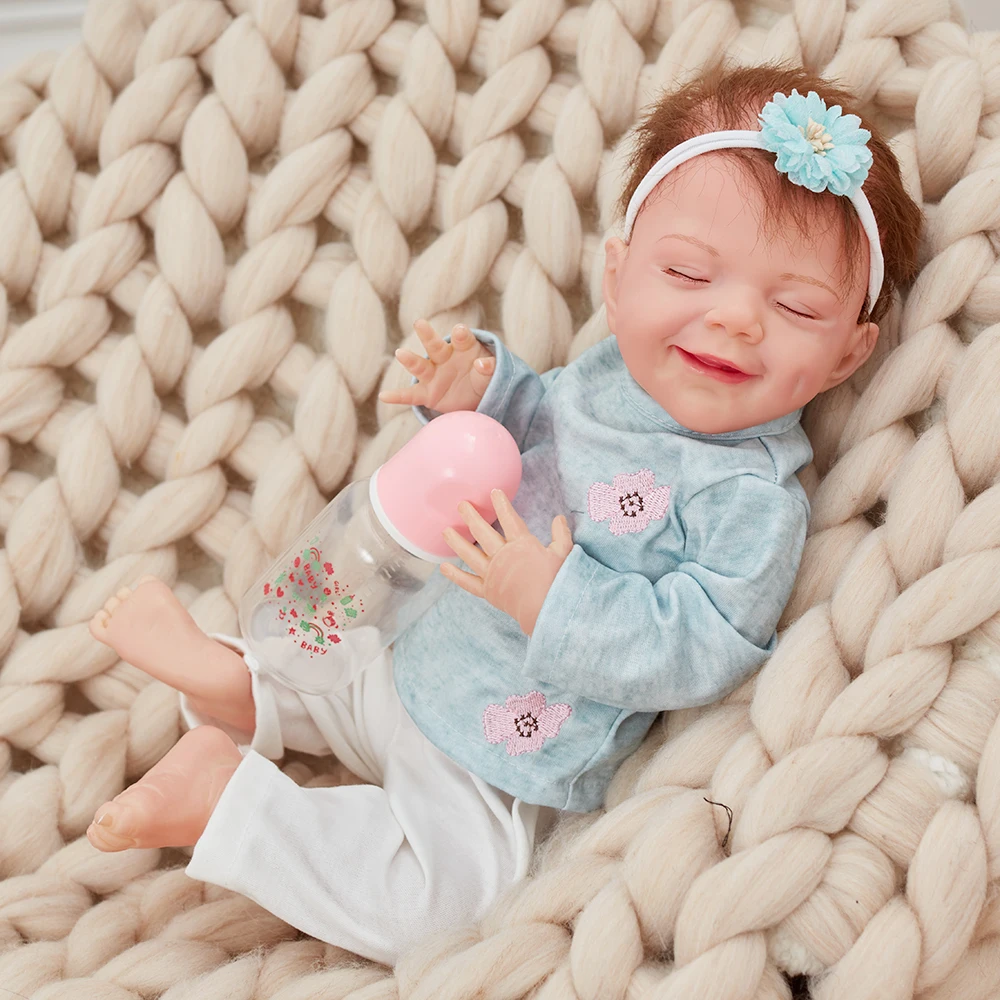 

18-дюймовая виниловая кукла-реборн Hoomai, реалистичные силиконовые куклы-Младенцы ручной работы, подарок ребенку на день рождения, игрушки для...