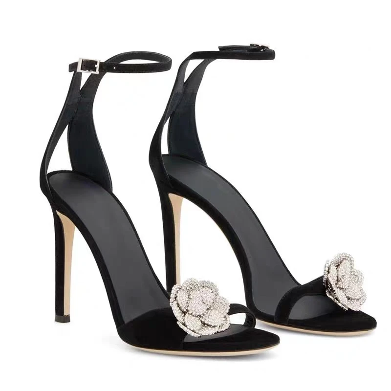 Sexy Sandals Women High Thin Heels 6-10cm Sweet Lady Shoes Straps Slingbacks Rhinestones Flower Chaussures Femmes Zapatos Mujer
Sexy Sandals Women High Thin Heels 6-10cm Sweet Lady Shoes Straps Slingbacks Rhinestones Flower Chaussures Femmes Zapatos Mujer