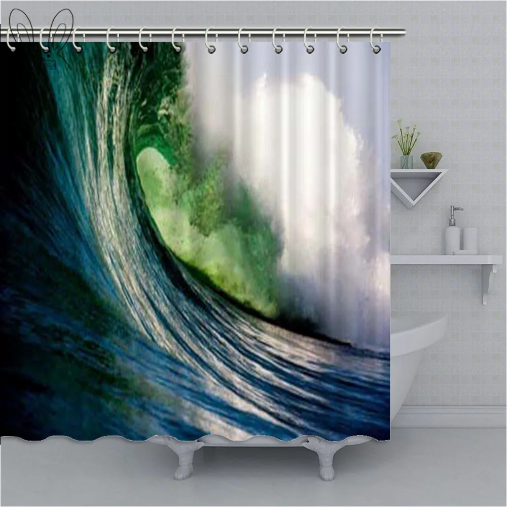 Tropical Surfing Wave on a Windy Sea bathroom Curtain Sky Blue Waterproof Shower Curtain Polyester Fabric Bathtub Curtain Shower
Tropical Surfing Wave on a Windy Sea bathroom Curtain Sky Blue Waterproof Shower Curtain Polyester Fabric Bathtub Curtain Shower